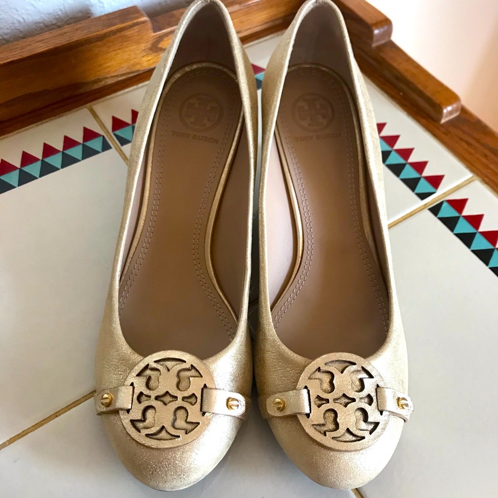 Tory Burch Mini Miller Wedge Heels Size 7